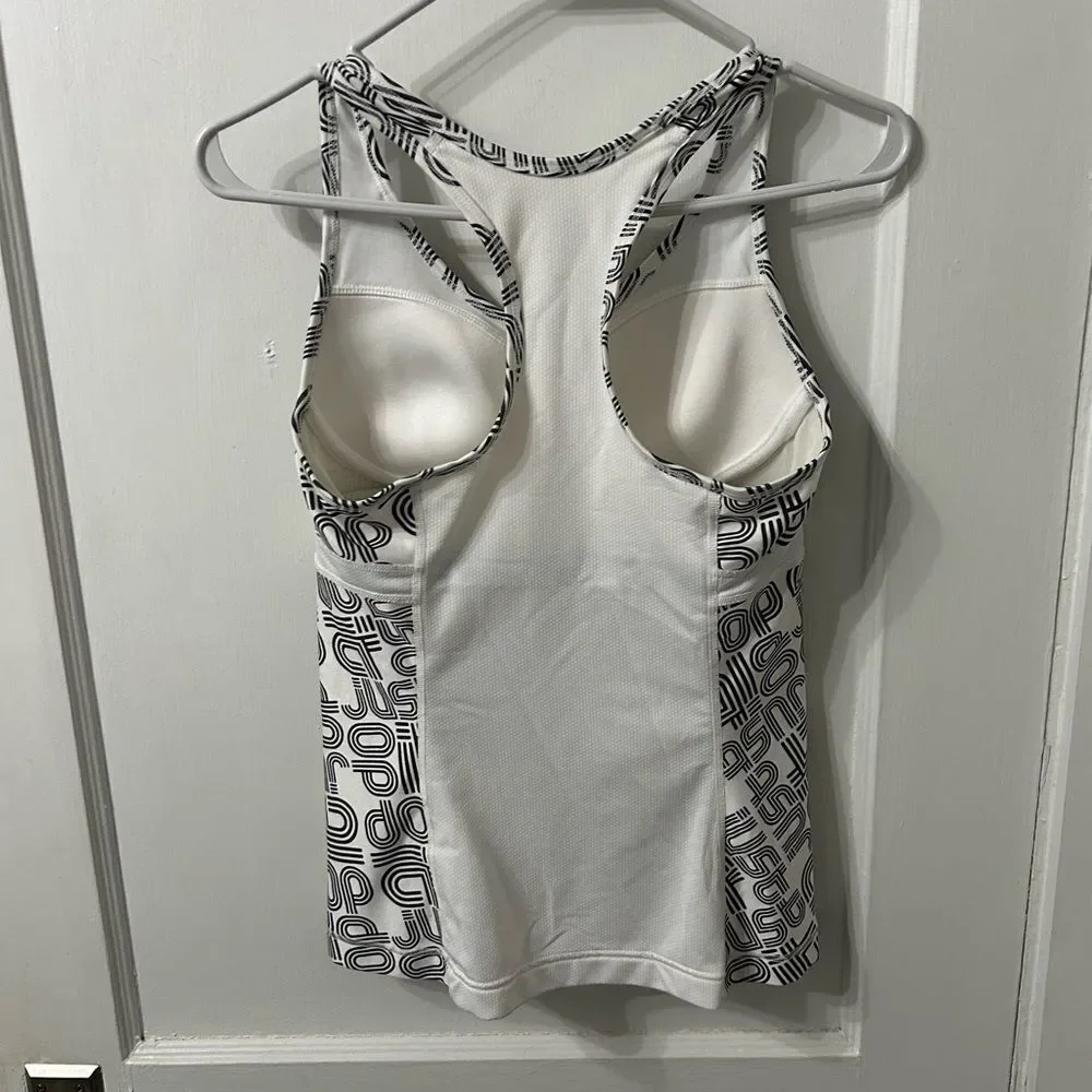 Nike Women's Black and White Tank Top